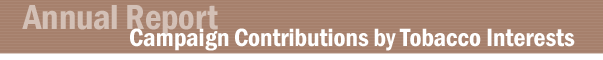 Campaign Contributions by Tobacco Interests