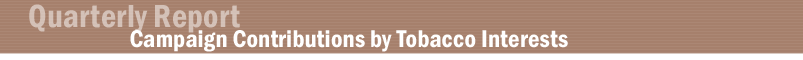 Campaign Contributions by Tobacco Interests